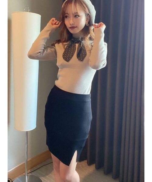 RESEXXY（リゼクシー）の「リブニットスカート（スカート・レディース・ブラック/ピンク/その他/その他1/オレンジ・SMALL/MEDIUM）」の6枚目の写真