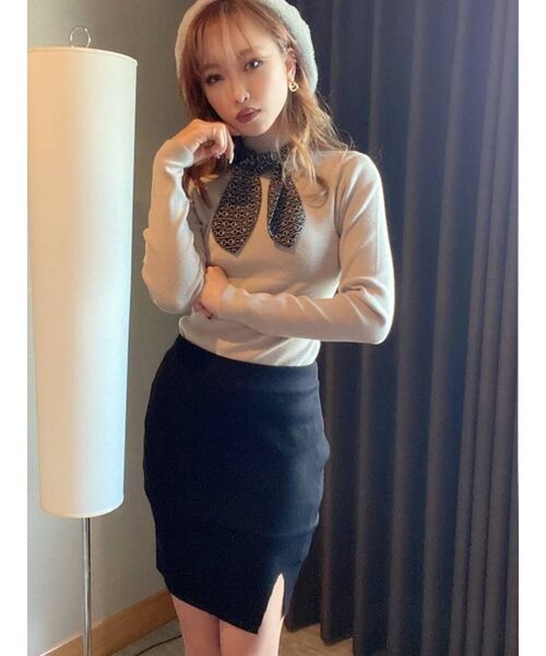 RESEXXY（リゼクシー）の「リブニットスカート（スカート・レディース・ブラック/ピンク/その他/その他1/オレンジ・SMALL/MEDIUM）」の7枚目の写真