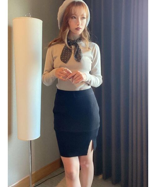 RESEXXY（リゼクシー）の「リブニットスカート（スカート・レディース・ブラック/ピンク/その他/その他1/オレンジ・SMALL/MEDIUM）」の8枚目の写真