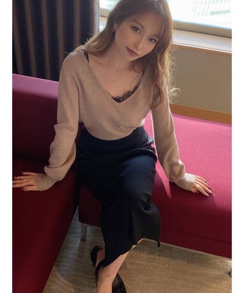 RESEXXY（リゼクシー）の「リブニットスカート（スカート・レディース・ブラック/ピンク/その他/その他1/オレンジ・SMALL/MEDIUM）」の16枚目の写真