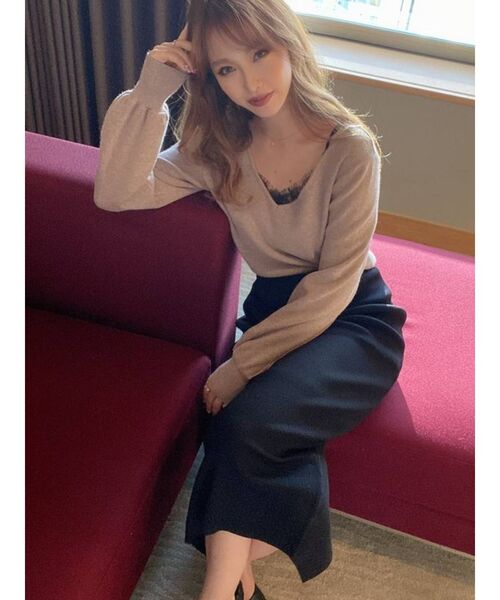 RESEXXY（リゼクシー）の「リブニットスカート（スカート・レディース・ブラック/ピンク/その他/その他1/オレンジ・SMALL/MEDIUM）」の17枚目の写真