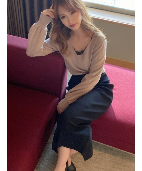 RESEXXY（リゼクシー）の「リブニットスカート（スカート・レディース・ブラック/ピンク/その他/その他1/オレンジ・SMALL/MEDIUM）」の19枚目の写真