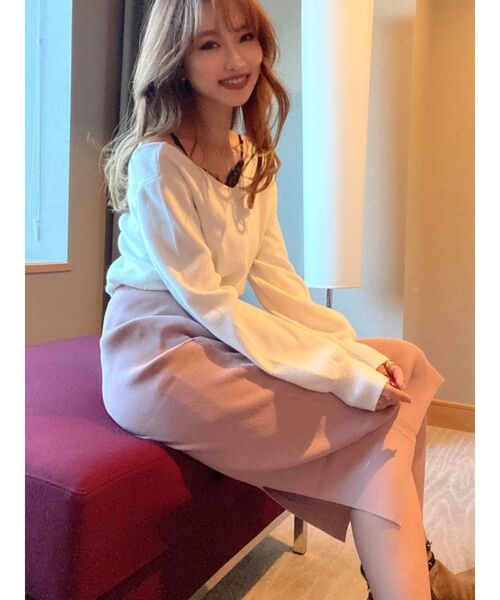 RESEXXY（リゼクシー）の「リブニットスカート（スカート・レディース・ブラック/ピンク/その他/その他1/オレンジ・SMALL/MEDIUM）」の20枚目の写真