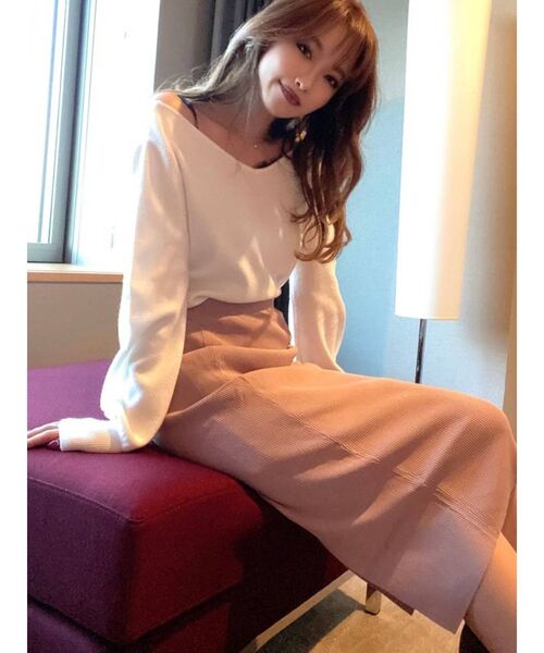 RESEXXY（リゼクシー）の「リブニットスカート（スカート・レディース・ブラック/ピンク/その他/その他1/オレンジ・SMALL/MEDIUM）」の21枚目の写真