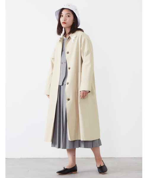 POU DOU DOU（プードゥドゥ）の「コットンナイロンオーバーサイズコート（その他アウター・レディース・ベージュ/ミント/キナリ・3）」の4枚目の写真