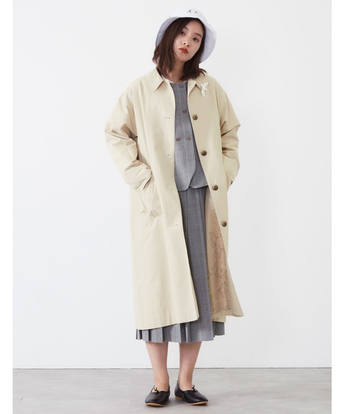 POU DOU DOU（プードゥドゥ）の「コットンナイロンオーバーサイズコート（その他アウター・レディース・ベージュ/ミント/キナリ・3）」の5枚目の写真