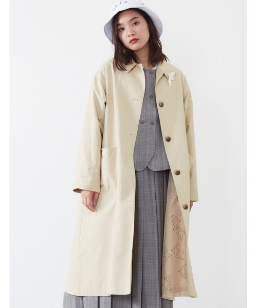 POU DOU DOU（プードゥドゥ）の「コットンナイロンオーバーサイズコート（その他アウター・レディース・ベージュ/ミント/キナリ・3）」の7枚目の写真