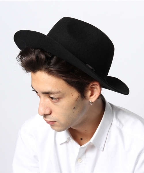 WEGO（ウィゴー）の「WEGO/ツバ広フェルトハット（ハット・メンズ・ブラック/ブラウン・FREE）」の3枚目の写真