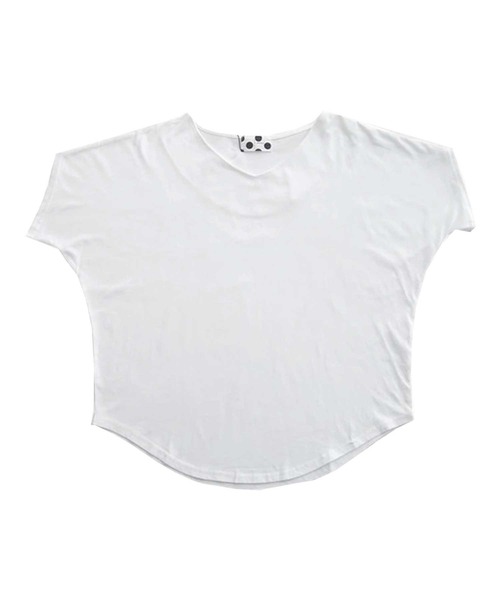 antiqua（アンティカ）の「綿100%VネックドルマンT（Tシャツ/カットソー・レディース・ブラック/オフホワイト/カーキ/モカ/オートミール/杢グレー/ブラウン系その他/ブルー系その他/ピンク系その他/オリーブ/ブラウン系その他2/オールドローズ系/モーブ系/グリーン系その他・FREE）」の18枚目の写真