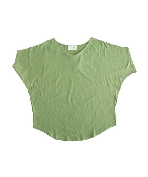 antiqua（アンティカ）の「綿100%VネックドルマンT（Tシャツ/カットソー・レディース・ブラック/オフホワイト/カーキ/モカ/オートミール/杢グレー/ブラウン系その他/ブルー系その他/ピンク系その他/オリーブ/ブラウン系その他2/オールドローズ系/モーブ系/グリーン系その他・FREE）」の15枚目の写真