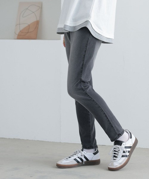 n'OrLABEL(ノアールレーベル)の「『フレキシンストレッチレギパン』(その他パンツ・レディース・オフホワイト/オリーブ/カーキ/グリーン/ピンクベージュ/チャコール/テラコッタ/ブラック/ライトグレー/モカ/ダークネイビー/バーガンディー/モスグリーン/パープル/ライトベージュ/イエロー/グレイッシュブルー/ライトブルー/ラベンダー/ブラック系1/ブルー系1/チェック・S/M/3L/LL/L)」の3枚目の写真