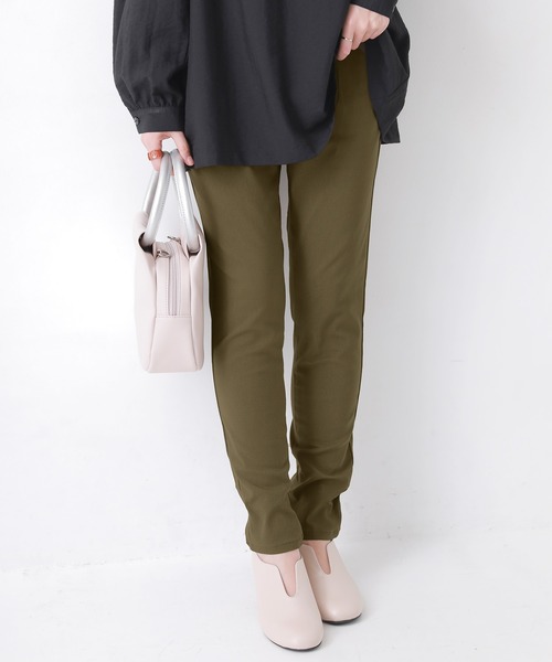 n'OrLABEL(ノアールレーベル)の「『フレキシンストレッチレギパン』(その他パンツ・レディース・オフホワイト/オリーブ/カーキ/グリーン/ピンクベージュ/チャコール/テラコッタ/ブラック/ライトグレー/モカ/ダークネイビー/バーガンディー/モスグリーン/パープル/ライトベージュ/イエロー/グレイッシュブルー/ライトブルー/ラベンダー/ブラック系1/ブルー系1/チェック・S/M/3L/LL/L)」の9枚目の写真