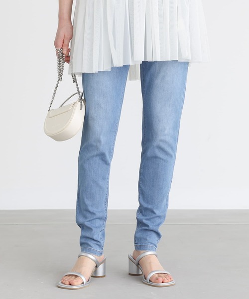 n'OrLABEL（ノアールレーベル）の「【機能素材】『デニムレギパン』（デニムパンツ・レディース・ネイビー/インディゴブルー/ワンウォッシュ・LL/3L/L/S/M）」の20枚目の写真