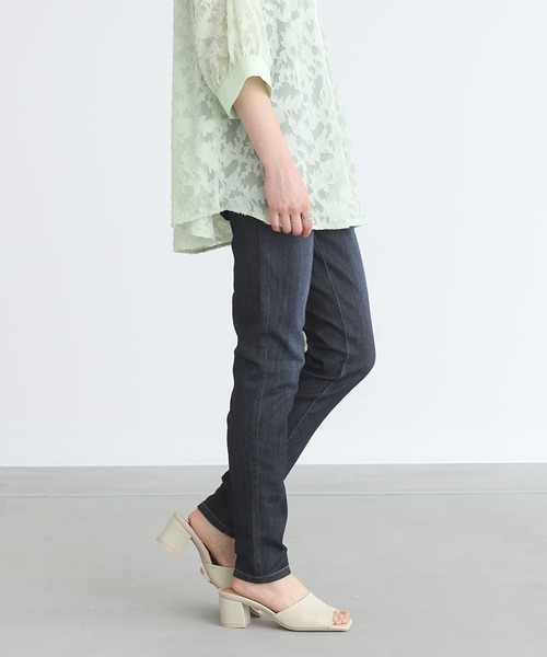 n'OrLABEL（ノアールレーベル）の「【機能素材】『デニムレギパン』（デニムパンツ・レディース・ネイビー/インディゴブルー/ワンウォッシュ・LL/3L/L/S/M）」の15枚目の写真