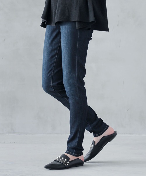 n'OrLABEL（ノアールレーベル）の「【機能素材】『デニムレギパン』（デニムパンツ・レディース・ネイビー/インディゴブルー/ワンウォッシュ・LL/3L/L/S/M）」の21枚目の写真