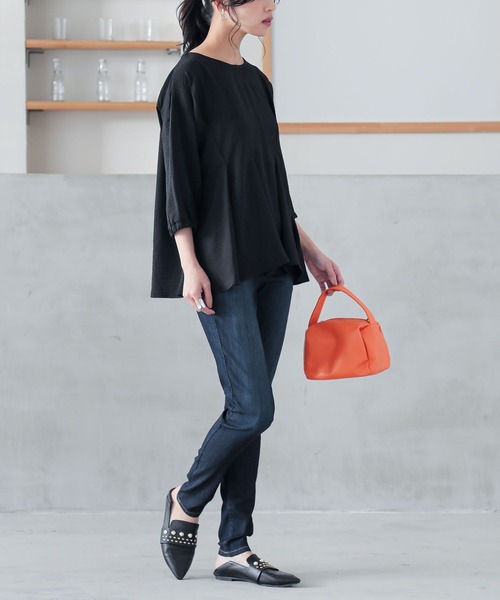 n'OrLABEL（ノアールレーベル）の「【機能素材】『デニムレギパン』（デニムパンツ・レディース・ネイビー/インディゴブルー/ワンウォッシュ・LL/3L/L/S/M）」の22枚目の写真