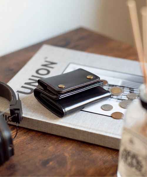 DEVICE（デバイス）の「Rename カウレザー本革 3つ折り コンパクト ミニ 財布 ウォレット（財布・メンズ・ブラック/パイソン/ダークブラウン/グリーン・FREE）」の5枚目の写真