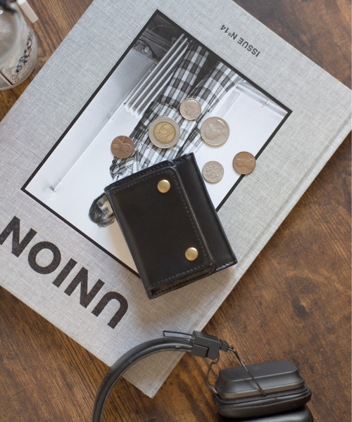 DEVICE（デバイス）の「Rename カウレザー本革 3つ折り コンパクト ミニ 財布 ウォレット（財布・メンズ・ブラック/パイソン/ダークブラウン/グリーン・FREE）」の6枚目の写真