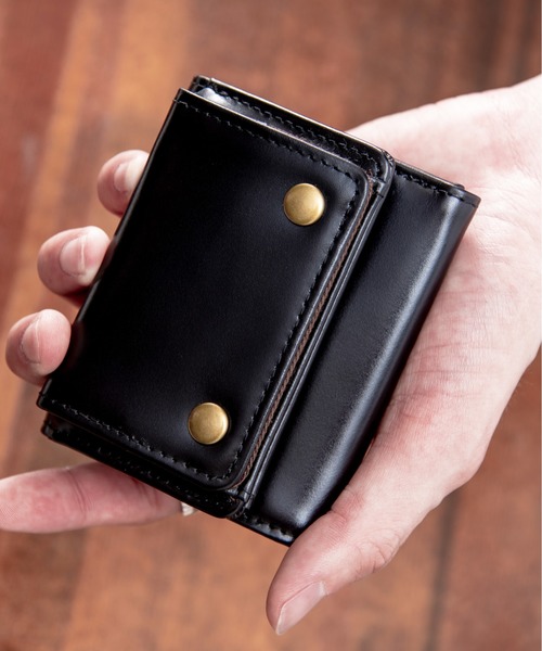 DEVICE（デバイス）の「Rename カウレザー本革 3つ折り コンパクト ミニ 財布 ウォレット（財布・メンズ・ブラック/パイソン/ダークブラウン/グリーン・FREE）」の8枚目の写真