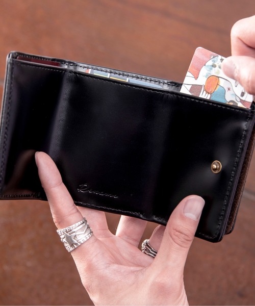 DEVICE（デバイス）の「Rename カウレザー本革 3つ折り コンパクト ミニ 財布 ウォレット（財布・メンズ・ブラック/パイソン/ダークブラウン/グリーン・FREE）」の11枚目の写真