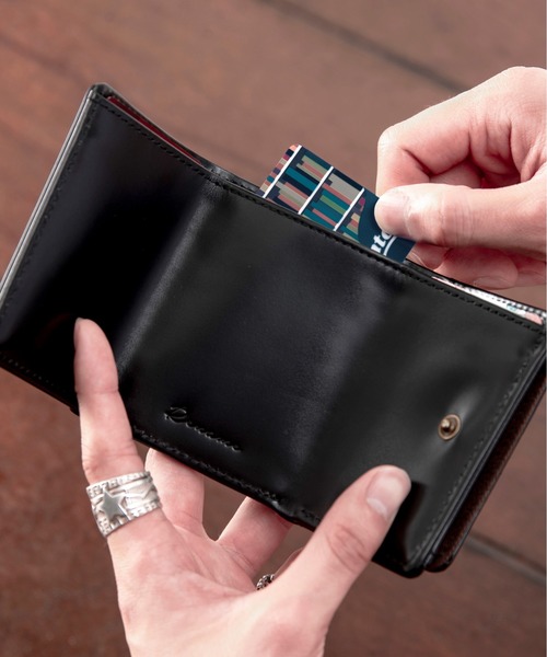 DEVICE（デバイス）の「Rename カウレザー本革 3つ折り コンパクト ミニ 財布 ウォレット（財布・メンズ・ブラック/パイソン/ダークブラウン/グリーン・FREE）」の10枚目の写真