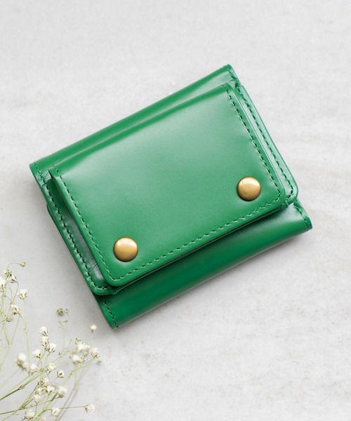 セール】Rename カウレザー本革 3つ折り コンパクト ミニ 財布