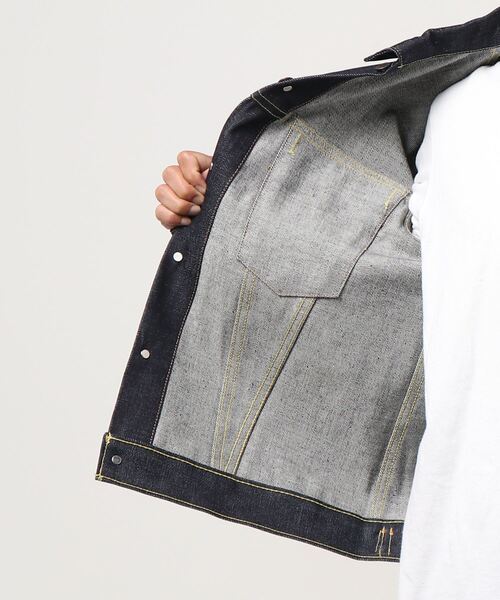 Denime（ドゥニーム）の「3RD MODEL（デニムジャケット・メンズ・ブルーグリーン/ノンウォッシュ・SMALL/MEDIUM/LARGE/X-LARGE/XX-LARGE）」の15枚目の写真