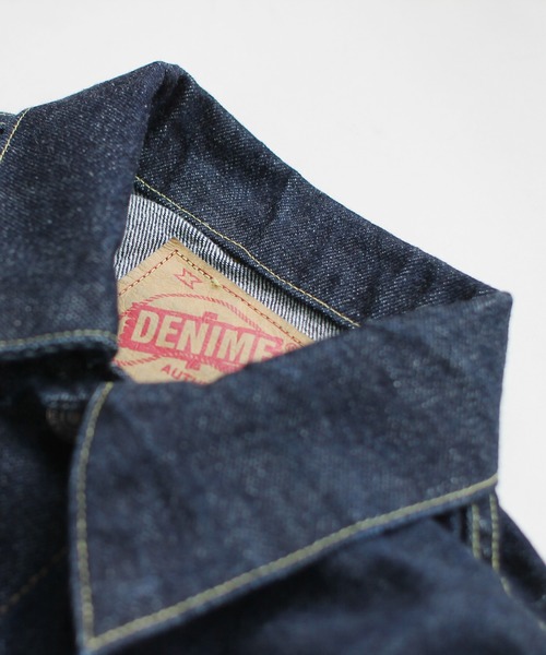 Denime（ドゥニーム）の「3RD MODEL（デニムジャケット・メンズ・ブルーグリーン/ノンウォッシュ・SMALL/MEDIUM/LARGE/X-LARGE/XX-LARGE）」の3枚目の写真