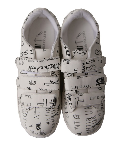 antiqua(アンティカ)の「手書きロゴアートスニーカー(スニーカー・レディース・ホワイト・S/M/L/LL)」の15枚目の写真