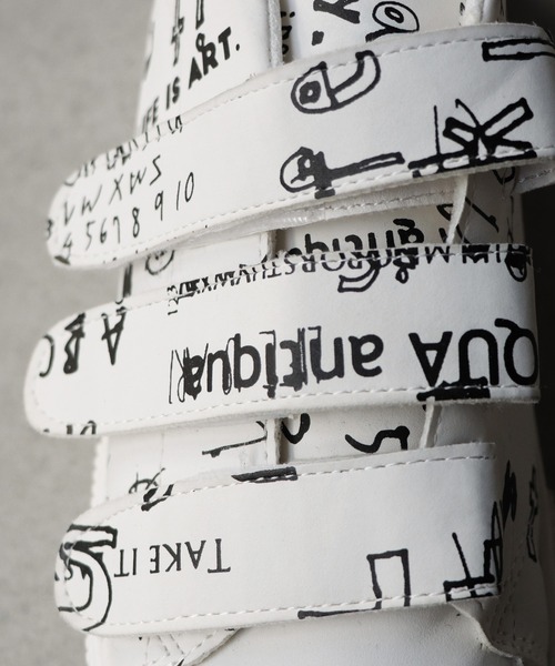 antiqua(アンティカ)の「手書きロゴアートスニーカー(スニーカー・レディース・ホワイト・S/M/L/LL)」の19枚目の写真