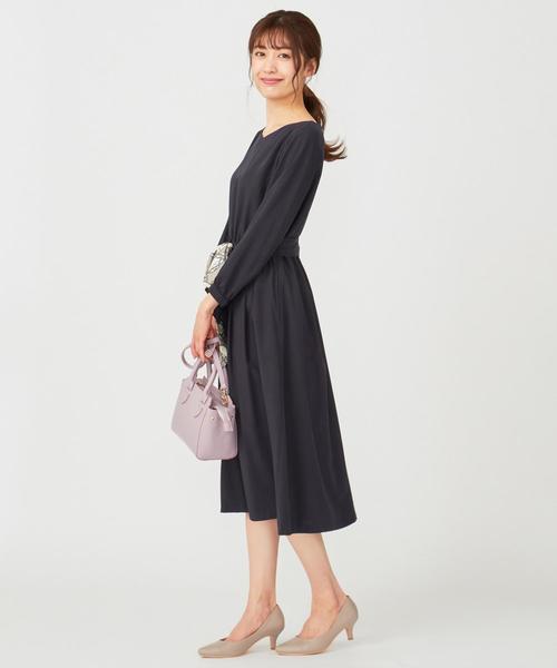 セール】【WEB限定色あり】スカーフポイントベルト ワンピース