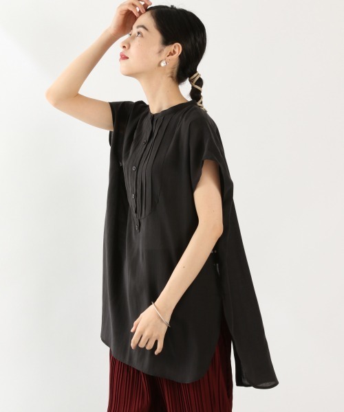 LOWRYS FARM(ローリーズファーム)の「シアードレスシャツSS 892378(シャツ/ブラウス・レディース・ブラック/グレー/ブルー・FREE)」の2枚目の写真