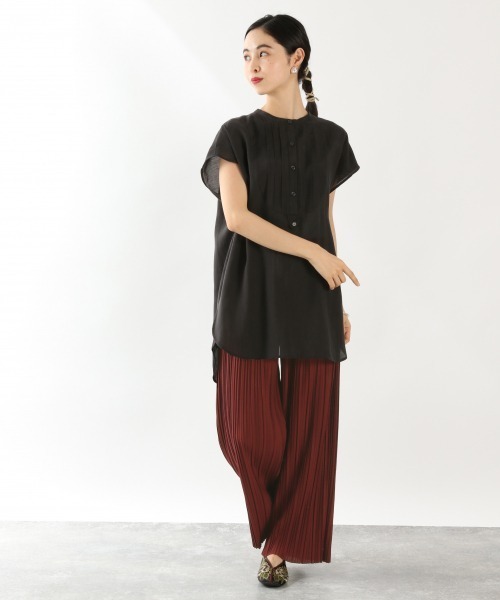 LOWRYS FARM(ローリーズファーム)の「シアードレスシャツSS 892378(シャツ/ブラウス・レディース・ブラック/グレー/ブルー・FREE)」の4枚目の写真