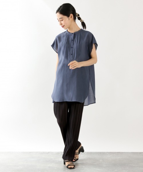 LOWRYS FARM(ローリーズファーム)の「シアードレスシャツSS 892378(シャツ/ブラウス・レディース・ブラック/グレー/ブルー・FREE)」の7枚目の写真