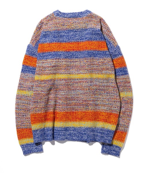 glamb（グラム）の「Multi border knit / マルチボーダーニット（ニット/セーター・メンズ・ブラック/マルチ・S/L/M）」の3枚目の写真