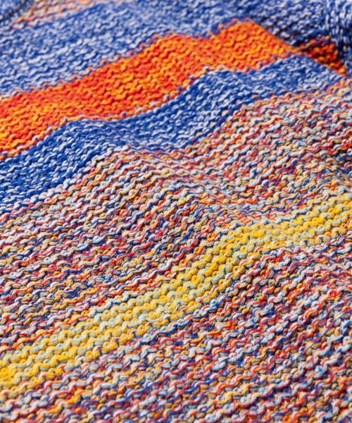 glamb（グラム）の「Multi border knit / マルチボーダーニット（ニット/セーター・メンズ・ブラック/マルチ・S/L/M）」の7枚目の写真