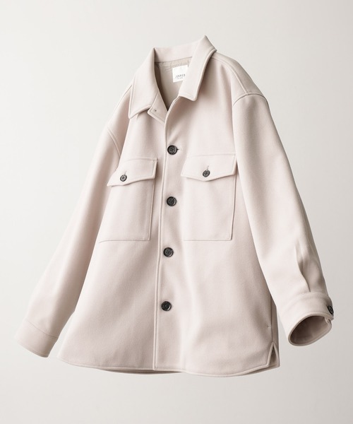 JUNRED（ジュンレッド）の「【ふんわり軽くて暖かい】ウーリータッチCPOブルゾン（ブルゾン・メンズ・ベージュ/ブラウン/サックスブルー/ベージュ系その他・S/M/L）」の3枚目の写真