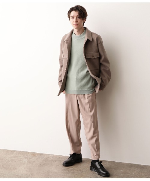 JUNRED（ジュンレッド）の「【ふんわり軽くて暖かい】ウーリータッチCPOブルゾン（ブルゾン・メンズ・ベージュ/ブラウン/サックスブルー/ベージュ系その他・S/M/L）」の5枚目の写真