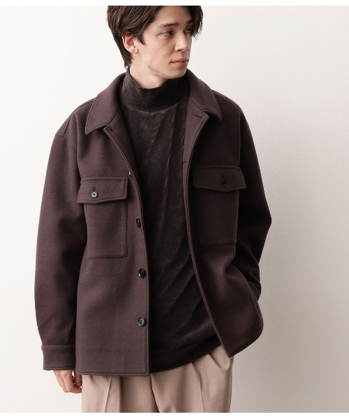 JUNRED（ジュンレッド）の「【ふんわり軽くて暖かい】ウーリータッチCPOブルゾン（ブルゾン・メンズ・ベージュ/ブラウン/サックスブルー/ベージュ系その他・S/M/L）」の15枚目の写真