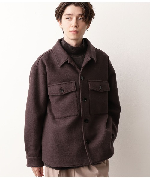 JUNRED（ジュンレッド）の「【ふんわり軽くて暖かい】ウーリータッチCPOブルゾン（ブルゾン・メンズ・ベージュ/ブラウン/サックスブルー/ベージュ系その他・S/M/L）」の16枚目の写真