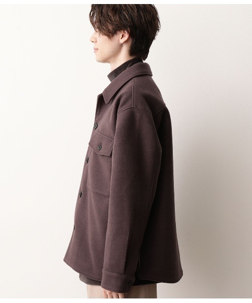 JUNRED（ジュンレッド）の「【ふんわり軽くて暖かい】ウーリータッチCPOブルゾン（ブルゾン・メンズ・ベージュ/ブラウン/サックスブルー/ベージュ系その他・S/M/L）」の17枚目の写真