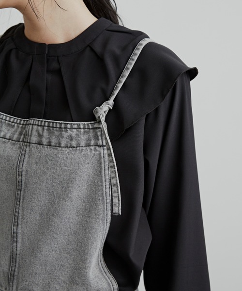 Aunt Marie's（アントマリーズ）の「ロングデニムジャンパースカート / AUNT MARIE'S（ジャンパースカート・レディース・アイボリー/ブラック/その他・FREE）」の16枚目の写真