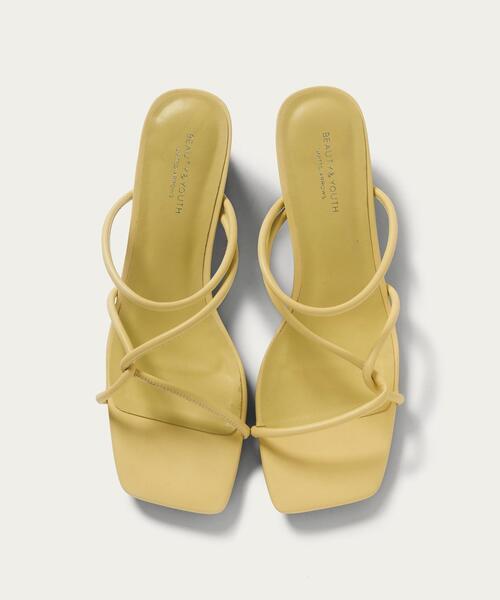 BEAUTY&YOUTH UNITED ARROWS（ビューティーアンドユースユナイテッドアローズ）の「BY∴ スマートクロス セットバッグヒールサンダル（サンダル・レディース・オフホワイト/グレー/ブラック/イエロー・37/36h/38/36/37h/35h）」の8枚目の写真