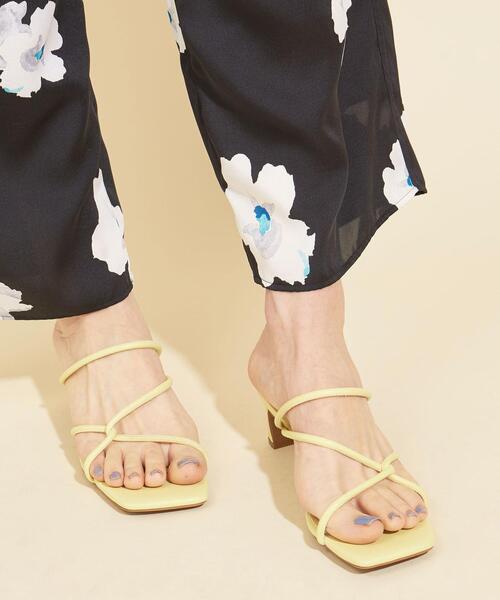 BEAUTY&YOUTH UNITED ARROWS（ビューティーアンドユースユナイテッドアローズ）の「BY∴ スマートクロス セットバッグヒールサンダル（サンダル・レディース・オフホワイト/グレー/ブラック/イエロー・37/36h/38/36/37h/35h）」の14枚目の写真