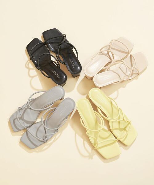 BEAUTY&YOUTH UNITED ARROWS（ビューティーアンドユースユナイテッドアローズ）の「BY∴ スマートクロス セットバッグヒールサンダル（サンダル・レディース・オフホワイト/グレー/ブラック/イエロー・37/36h/38/36/37h/35h）」の17枚目の写真