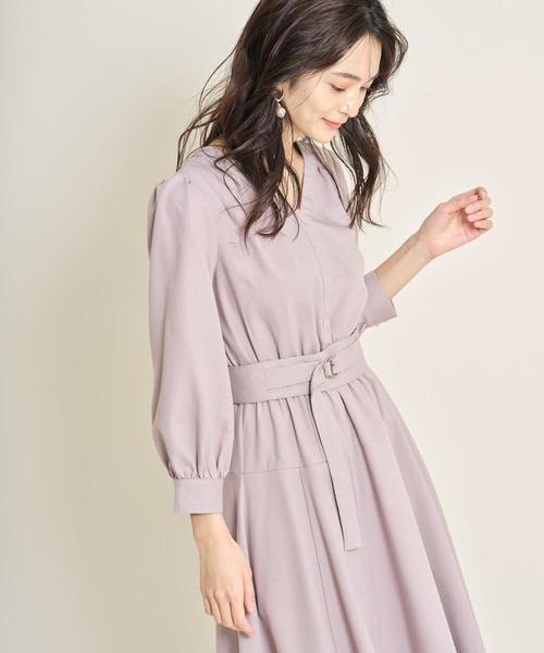 Zozo限定 サッシュベルト付きｖネックワンピース ワンピース ワンピース ドレス Tocco Tocco Closet トッコ クローゼット のファッション