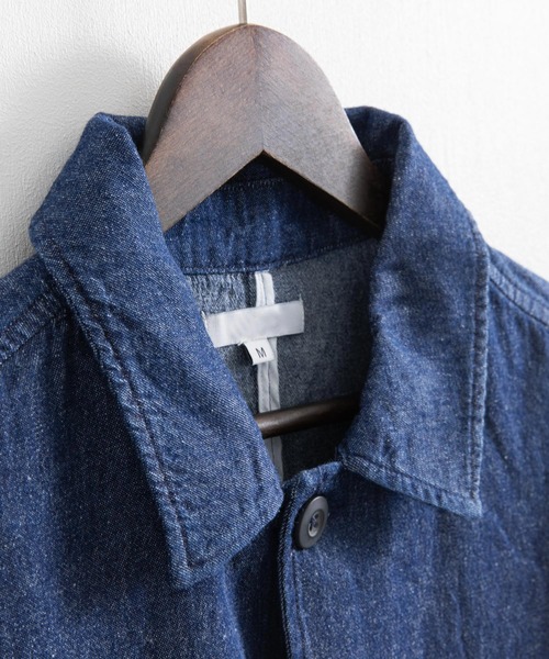 オーバーサイズ ライトデニムショップコート（ステンカラー