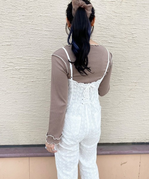 apres jour（アプレジュール）の「アソートクロスサロペット【ZOZOTOWN限定アイテム】（サロペット/オーバーオール・レディース・ライトブルー/インディゴブルー/オフホワイト・X-LARGE/MEDIUM/SMALL）」の10枚目の写真