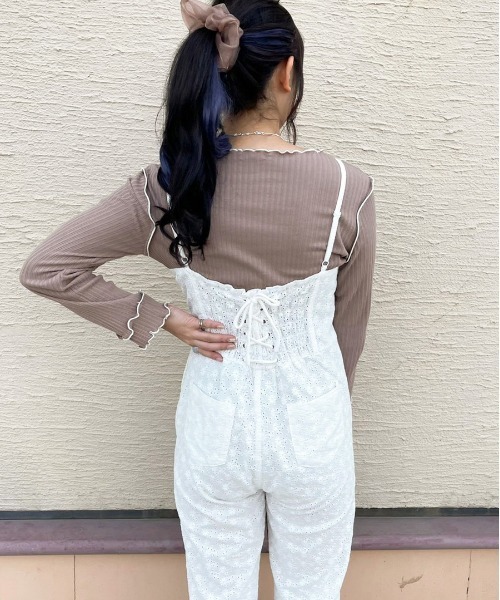 apres jour（アプレジュール）の「アソートクロスサロペット【ZOZOTOWN限定アイテム】（サロペット/オーバーオール・レディース・ライトブルー/インディゴブルー/オフホワイト・X-LARGE/MEDIUM/SMALL）」の9枚目の写真