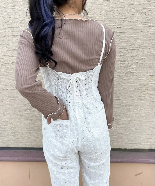 apres jour（アプレジュール）の「アソートクロスサロペット【ZOZOTOWN限定アイテム】（サロペット/オーバーオール・レディース・ライトブルー/インディゴブルー/オフホワイト・X-LARGE/MEDIUM/SMALL）」の8枚目の写真